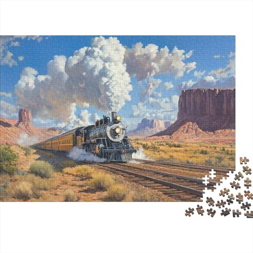 Dampfzug Puzzle 1000 Teile Puzzles Für Erwachsene Lernspiel Herausforderungsspielzeug 1000-teilige Puzzlespiel Für Erwachsene Kinder Puzzel 1000pcs (75x50cm) von HEYLInUP