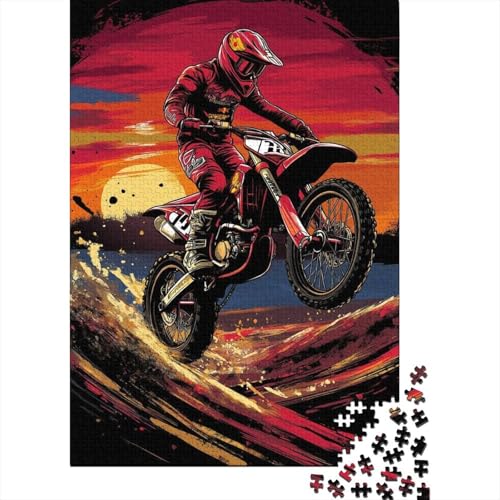 Dirt Bike Puzzle 1000-teilige Schwer Puzzle Spielzeug Lernspiel Impossible Herausforderung Spielzeug Für Erwachsene Und Kinder in Bewährter 1000pcs (75x50cm) von HEYLInUP