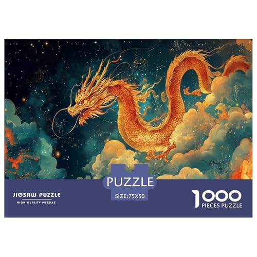 Drache Puzzle 1000 Teile Erwachsene, Puzzlespiel Jigsaw Puzzles Erwachsenen Puzzlespiel Puzzel 1000pcs (75x50cm) von HEYLInUP