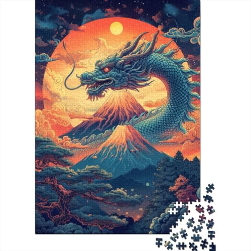 Drache Puzzle 1000 Teile Schwer Puzzle Spielzeug Pädagogisches Spiel Impossible Herausforderung Spielzeug Für Erwachsene Und Kinder Ab 12 Jahren 1000pcs (75x50cm) von HEYLInUP