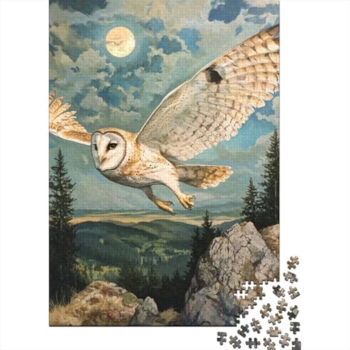 Eule Puzzle 1000-teilige Schwer Puzzle Spielzeug Pädagogisches Spiel Impossible Herausforderungsspielzeug Für Erwachsene Und Kinder Ab 14 Jahren 1000pcs (75x50cm) von HEYLInUP