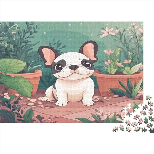 FRANZÖSISCHER BULLDONG Puzzle 1000 Teile Puzzle Für Erwachsene Und Kinder Ab 14 Jahren Puzzel 1000pcs (75x50cm) von HEYLInUP