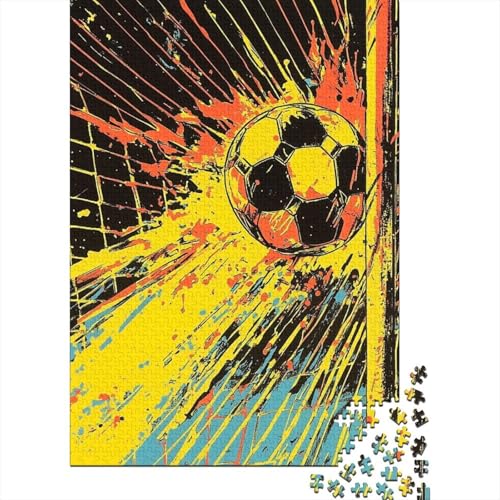 Fußball Puzzle 1000-teilige Schwer Puzzle Spielzeug Pädagogisches Spiel Impossible Herausforderung Spielzeug Für Erwachsene Und Kinder Ab 12 Jahren 1000pcs (75x50cm) von HEYLInUP