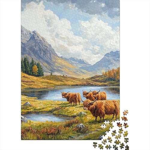 Highlandrind Puzzles 1000 Teile Schwer Puzzle Spielzeug Pädagogisches Spiel Impossible Herausforderung Spielzeug Für Erwachsene Und Kinder Ab 12 Jahren 1000pcs (75x50cm) von HEYLInUP