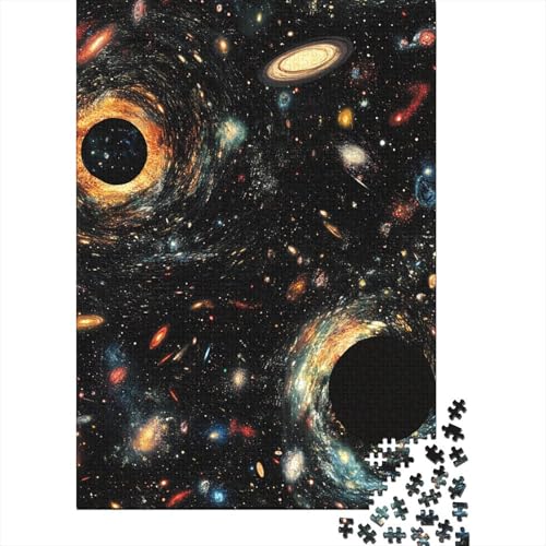 Kosmisches Weltall Puzzle 1000-teilige Schwer Puzzle Spielzeug Pädagogisches Spiel Impossible Herausforderungsspielzeug Für Erwachsene Und Kinder Ab 12 Jahren 1000pcs (75x50cm) von HEYLInUP