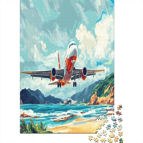 Passagierflugzeug Puzzle 1000 Teile Schwer Puzzle Spielzeug Lernspiel Impossible Herausforderung Spielzeug Für Erwachsene Und Kinder in Bewährter 1000pcs (75x50cm) von HEYLInUP