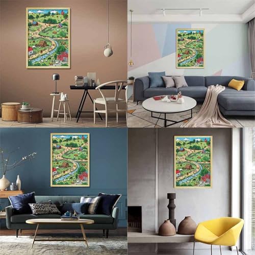 Ranches Puzzle 1000 Teile Schwer Puzzle Spielzeug Pädagogisches Spiel Impossible Herausforderung Spielzeug Für Erwachsene Kinder 1000pcs (75x50cm) von HEYLInUP