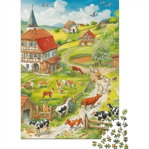 Ranches Puzzle 1000 Teile Schwer Puzzle Spielzeug Pädagogisches Spiel Impossible Herausforderung Spielzeug Für Erwachsene Und Kinder Ab 14 Jahren 1000pcs (75x50cm) von HEYLInUP
