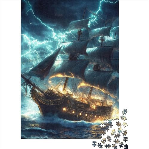 Segelboot Puzzle 1000-teilige Schwer Puzzle Spielzeug Pädagogisches Spiel Impossible Herausforderungsspielzeug Für Erwachsene Und Kinder Ab 14 Jahren 1000pcs (75x50cm) von HEYLInUP