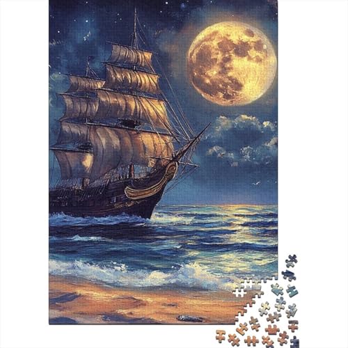 Segelboot Puzzles 1000 Teile Schwer Puzzle Spielzeug Lernspiel Impossible Herausforderung Spielzeug Für Erwachsene Und Kinder Ab 12 Jahren 1000pcs (75x50cm) von HEYLInUP
