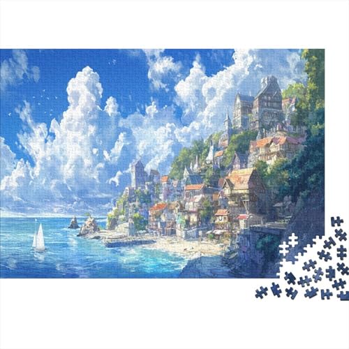Sonnenuntergang im Hafen Puzzle 1000 Teile Puzzle Für Erwachsene Und Kinder Ab 14 Jahren Puzzel 1000pcs (75x50cm) von HEYLInUP