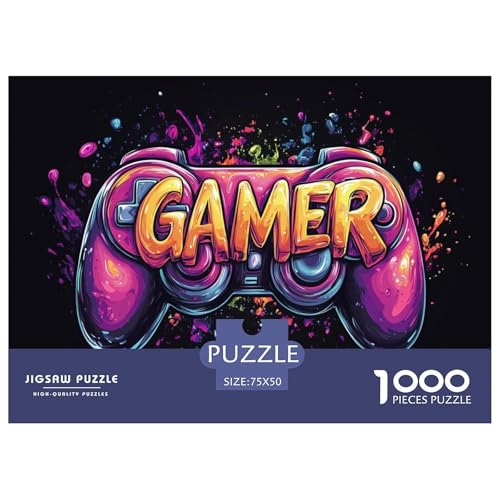 Spieler 1000 Stück Puzzles Für Erwachsene Teenager Stress Abbauen Familien-Puzzlespiel 1000-teiliges Puzzle Kinder Lernspiel Spielzeug Geschenk Puzzel 1000pcs (75x50cm) von HEYLInUP