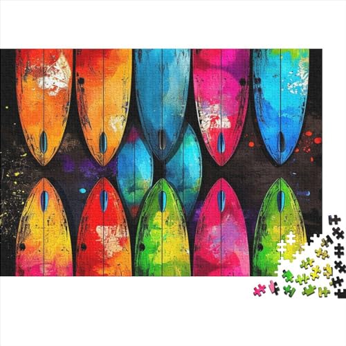 Surfbrett Puzzle 1000 Teile Puzzle Für Erwachsene Und Kinder Ab 14 Jahren Puzzel 1000pcs (75x50cm) von HEYLInUP