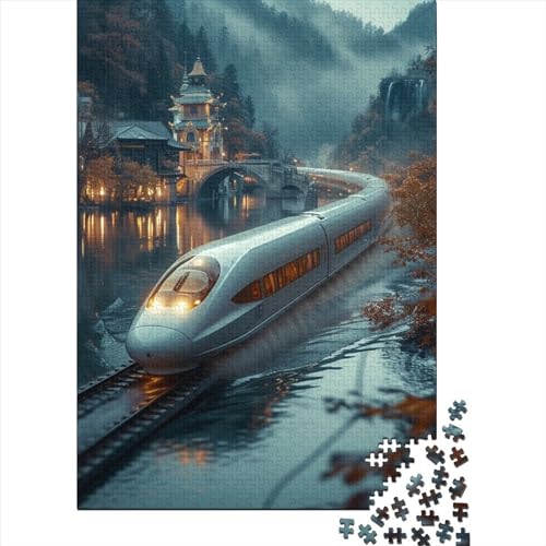 Traum Zug Puzzle 1000 Teile Schwer Puzzle Spielzeug Lernspiel Impossible Herausforderung Spielzeug Für Erwachsene Und Kinder Ab 12 Jahren 1000pcs (75x50cm) von HEYLInUP