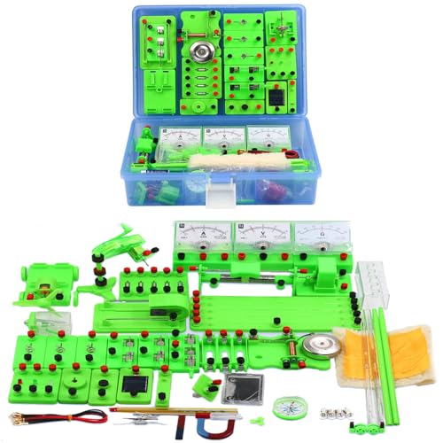 Physik Elektrische Schaltung Lernkit,Stromkreis Motor Kit,Elektrische Schaltung Lernkit,98pcs mit Englischer Anleitung Hands-on-Fähigkeit verbessern für Junior Senior High School Studenten von HEYOUTH