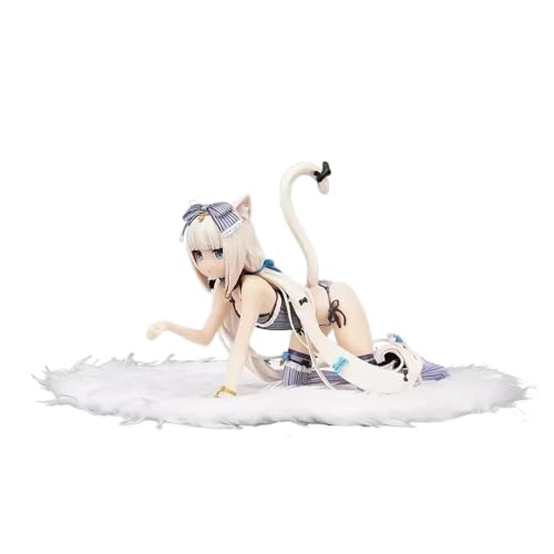 HEYSHENG Ecchi-Figur, Hentai-Figur, NSFW, Anime-Mädchen-Figur, süße Puppe, Dekor, Modell, Cartoon, Anime-Mädchen-Kollektion, 15 cm(White) von HEYSHENG