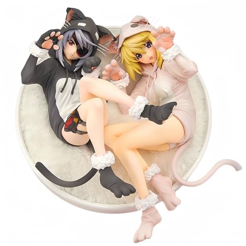HEYSHENG Ecchi-Figur Nsfw LavraandCharlotte (Katzenohr-Pyjama-Version) Anime-Mädchen-Figur Hentaii-Figur Anime-Figur Mädchen 18+ Unzensierte Sammlung Geschenkmodell Spielzeug 21 cm(2pcs) von HEYSHENG