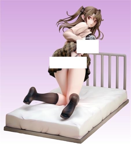 HEYSHENG Nsfw Ecchi Anime Figur 1/6 Baojianshijusang Süße Puppe Dekoration Modell Cartoon Anime Girl Serie 18cm/7.1in (Mit Bett) von HEYSHENG