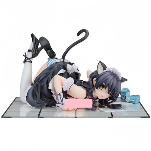 HEYSHENG Nsfw Ecchi Milkcat Actionfiguren Home Decor Sammlerstück Anime Figur Mädchen Sammlung Puppe Geschenk 18cm/7in(Black) von HEYSHENG