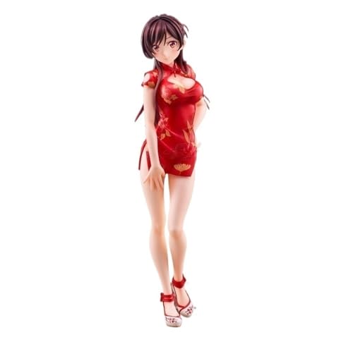 Rent-A-Girlfriend Chizuru Mizuhara China Dress Action ECCHI Anime-Figur, bemaltes Charaktermodell/Spielzeugmodell/PVC/Anime-Sammlerstück, 29 cm von HEYSHENG