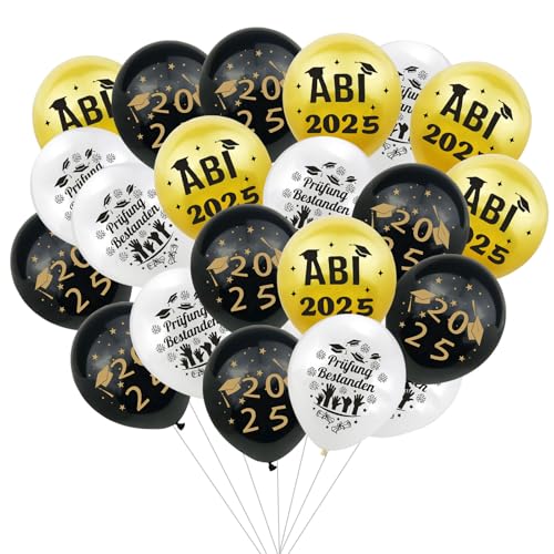 30 Stück Abi 2025 Ballons Deko, Abschluss Deko, Bestandene Prüfung Luftballons deko Set, Helium Ballons Dekoration Geschenk, Schulabschluss Abi Abitur Studium Graduierung Party Abschlussfeier 30 Stück Abi 2025 Ballons Deko, Abschluss Deko, Bestandene Prüfung Luftballons deko Set, Helium Ballons Dekoration Geschenk, Schulabschluss Abi Abitur Studium Graduierung Party Abschlussfeier von HFMYGS