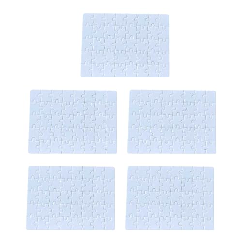 5 Stück Puzzle Blanko, Blanko Puzzle zum Bemalen, Weiße Puzzles Selbst Gestalten, Mini Kinder zum Spielen Kindergeburtstag, DIY-Puzzle für Kinder Zur Verbesserung Der Denken von HFMYGS