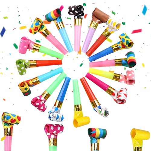 HFMYGS 20 Stück Trötren, Tröte, Kinder Jubel Partytröten, Tröte Fan Fußball, Kindergeburtstag Luftrüssel, Lustige Spielzeuge für Neujahr Geburtstag Party, Kinder Party, Weihnachten (Farbig Gemischt) HFMYGS 20 Stück Trötren, Tröte, Kinder Jubel Partytröten, Tröte Fan Fußball, Kindergeburtstag Luftrüssel, Lustige Spielzeuge für Neujahr Geburtstag Party, Kinder Party, Weihnachten (Farbig Gemischt) von HFMYGS