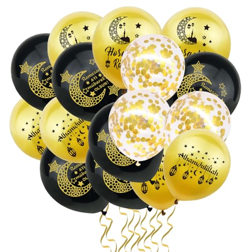 Ramadan Deko Luftballons, Luftballons Schwarz Gold, Eid Mubarak Luftballons, Ramadan Kareem Luftballons Ramadan Deko Ballons Eid Mubarak Islamische Feiern Muslim Party Dekoration Ramadan Deko Luftballons, Luftballons Schwarz Gold, Eid Mubarak Luftballons, Ramadan Kareem Luftballons Ramadan Deko Ballons Eid Mubarak Islamische Feiern Muslim Party Dekoration von HFMYGS