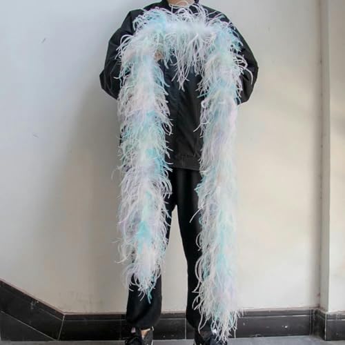 HFNCE 2 Meter natürliche Straußenfedern, Boa-gefärbt, flauschiger Straußenfederschal, Karnevalsschal, Kleidung, Dekoration, Kunsthandwerk, Macaron, 2 Meter, 10-fädig HFNCE 2 Meter natürliche Straußenfedern, Boa-gefärbt, flauschiger Straußenfederschal, Karnevalsschal, Kleidung, Dekoration, Kunsthandwerk, Macaron, 2 Meter, 10-fädig von HFNCE
