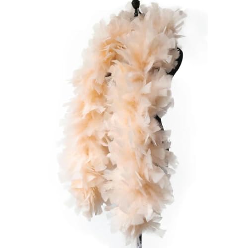 HFNCE Wunderschöne flauschige Boa aus Rosen, natürliche Truthahnfederboa, 2 Meter, Karnevals- und Bühnenkleidung, Nähzubehör, 200 Gramm – Champagner – 200 Gramm, 2 M HFNCE Wunderschöne flauschige Boa aus Rosen, natürliche Truthahnfederboa, 2 Meter, Karnevals- und Bühnenkleidung, Nähzubehör, 200 Gramm – Champagner – 200 Gramm, 2 M von HFNCE