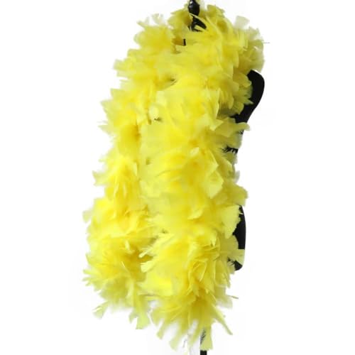 HFNCE Wunderschöne flauschige Boa aus Rosen, natürliche Truthahnfederboa, 2 Meter, Karnevals- und Bühnenkleidung, Nähzubehör, 200 Gramm – Gelb – 200 Gramm, 2 Meter HFNCE Wunderschöne flauschige Boa aus Rosen, natürliche Truthahnfederboa, 2 Meter, Karnevals- und Bühnenkleidung, Nähzubehör, 200 Gramm – Gelb – 200 Gramm, 2 Meter von HFNCE