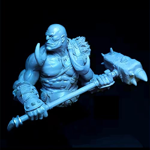 HFVUYAR 1/10 Ancient Orc Warrior Resin Bust Modellbausatz Unbemalt und unmontiert Soldat Resin Modellbausatz //V7b4J5 von HFVUYAR