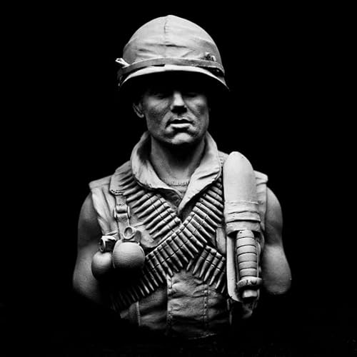 HFVUYAR 1/10 WWII US Soldier Resin Bust Model Kit Unbemaltes und unmontiertes Resin Modell //h7J2S1 von HFVUYAR