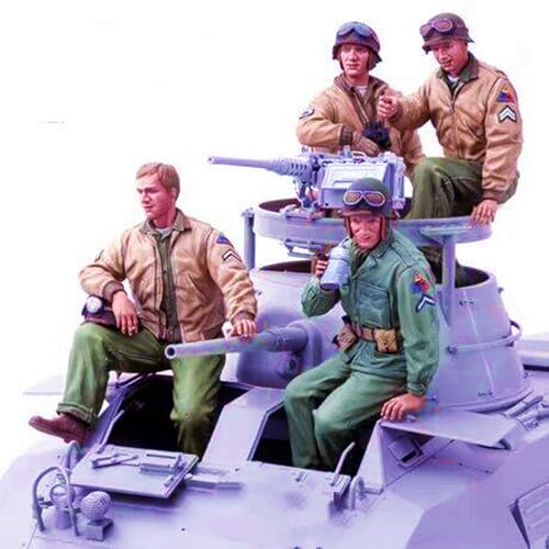 HFVUYAR 1/16 WWII US Tank Soldier Resin Model Kit Unbemalt und unmontiert Soldier Resin Model Kit (kein Panzer) // K7c6O1 von HFVUYAR