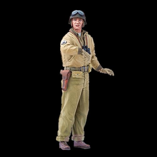 HFVUYAR 1/16 WWII US Tank Soldier Resin Soldier Model Kit,Unbemalt und unmontiert Figur Resin Model Kit (No Tank) //A7D2Z2 von HFVUYAR