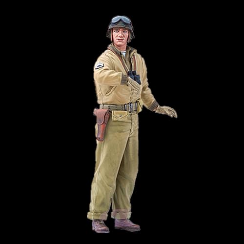 HFVUYAR 1/16 WWII US Tank Soldier Resin Soldier Modellbausatz Unbemaltes und unmontiertes Resin Modell (No Tank) //h7J3S2 von HFVUYAR