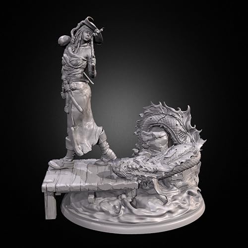 HFVUYAR 1/24 Ancient Female Samurai Warrior Resin Soldier Kit unbemalt und unmontiert Figur Resin Model Kit //A8D0Z9 von HFVUYAR
