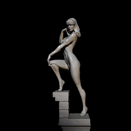HFVUYAR 1/24 Sci-Fi Agent Female Warrior Resin Model Kit Unbemalt und unmontiert Soldat Resin Model Kit // K8c7O1 von HFVUYAR