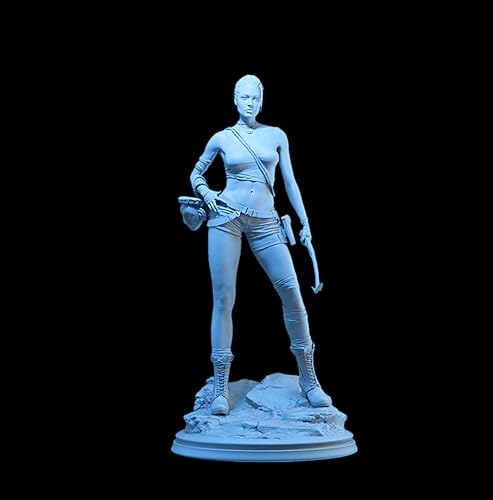 HFVUYAR 1/24 Sci-Fi Agent Female Warrior Resin Model Kit Unbemalt und unmontiert Soldat Resin Model Kit // K8c7O12 von HFVUYAR
