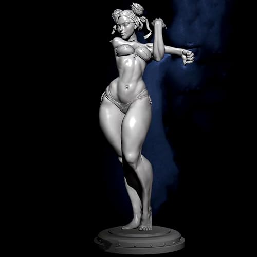 HFVUYAR 1/24 Sci-Fi Agent Female Warrior Resin Model Kit Unbemalt und unmontiert Soldat Resin Model Kit // K8c7O14 von HFVUYAR