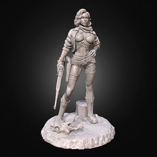 HFVUYAR 1/24 Sci-Fi Agent Weiblicher Soldat Harz Soldat Modellbausatz Unbemalt und unmontiert Figur Harz Modellbausatz //A8D3Z1 von HFVUYAR