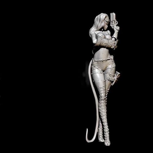 HFVUYAR 1/24 Sci-Fi Agent Weiblicher Soldat Harz Soldat Modellbausatz Unbemalt und unmontiert Figur Harz Modellbausatz //A8D3Z11 von HFVUYAR