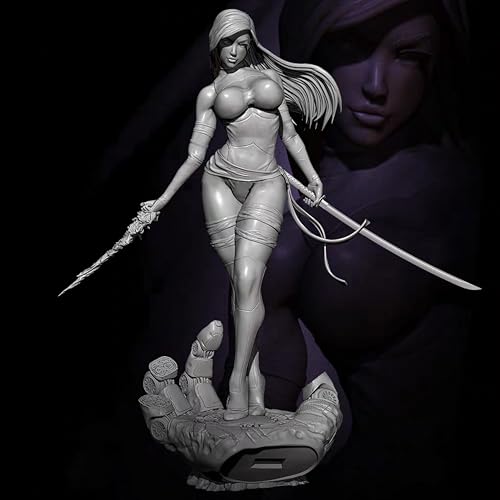 HFVUYAR 1/24 Sci-Fi Agentin Kriegerin Resin Modellbausatz unbemalt und unmontiert Soldat Resin Modellbausatz //V9b3J5 von HFVUYAR
