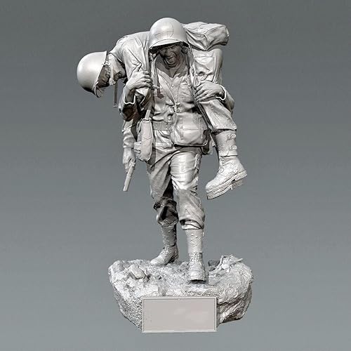HFVUYAR 1/24 WWII US Soldier Resin Modellbausatz Unbemalt und unmontiert Soldier Resin Modellbausatz // K8c2O3 von HFVUYAR
