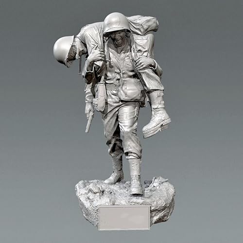 HFVUYAR 1/24 WWII US Soldier Resin Soldier Model Kit ，Unpainted and Unassembled Figure Resin Model Kit //A7D4Z1 von HFVUYAR