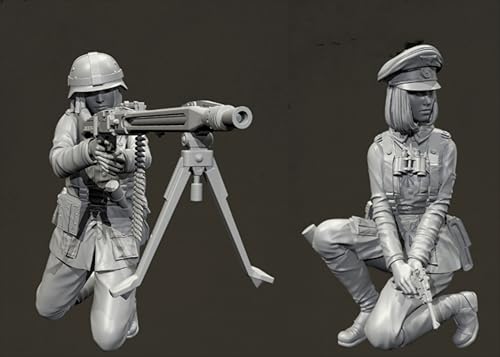 HFVUYAR 1/35 WWII German Soldier Resin Model Kit Unbemalt und unmontiert Soldier Resin Model Kit (2-Personen) //K9c7O11 von HFVUYAR