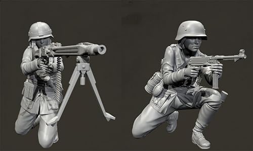 HFVUYAR 1/35 WWII German Soldier Resin Model Kit Unbemalt und unmontiert Soldier Resin Model Kit (2-Personen) //K9c7O9 von HFVUYAR