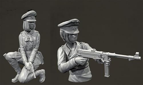 HFVUYAR 1/35 WWII German Soldier Resin Soldier Model Kit Unbemalt und unmontiert Figur Resin Model Kit (2-Personen) //A8D7Z11 von HFVUYAR
