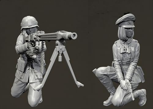 HFVUYAR 1/35 WWII German Soldier Resin Soldier Model Kit Unbemalt und unmontiert Figur Resin Model Kit (2-Personen) //A8D7Z17 von HFVUYAR