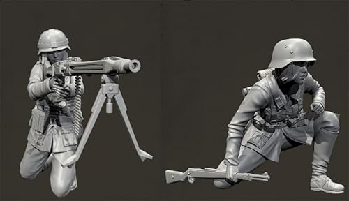 HFVUYAR 1/35 WWII German Soldier Resin Soldier Model Kit Unbemalt und unmontiert Figur Resin Model Kit (2-Personen) //A8D7Z20 von HFVUYAR